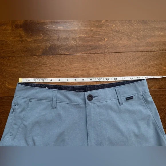 7 Diamonds Dynamic Performance Shorts Mens 30 Light Blue Chino Stretch Golf - Picture 6 of 10